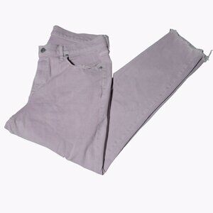Gap True Skinny Jeans Womens Size 33 Mid Rise Pink Denim Pants Raw Hems